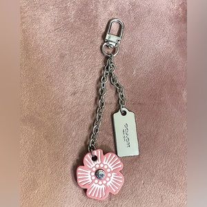 Authentic Pink and Silver hardware Coach charm